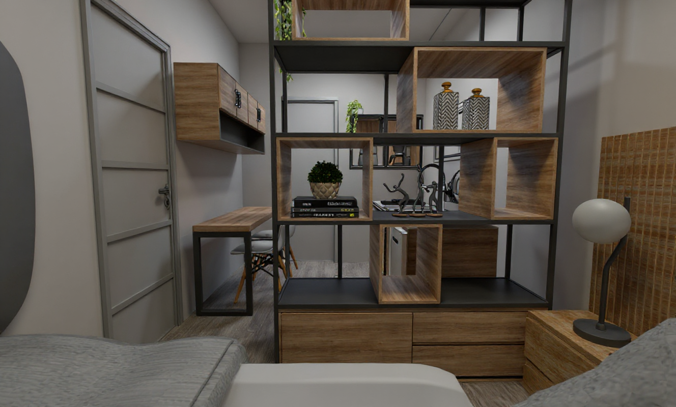 Quarto Infantil - Projeto profissional desenvolvido no curso Projetista 3D Quarto Infantil